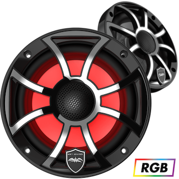 Морская акустическая система, WET SOUNDS, REVO-6 XS-B-SS с подсветкой RGB