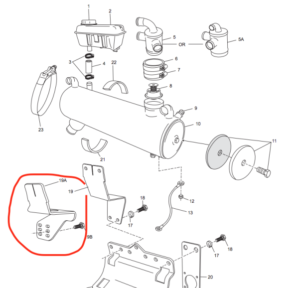 Крепление расширительного бачка, PCM, R090295