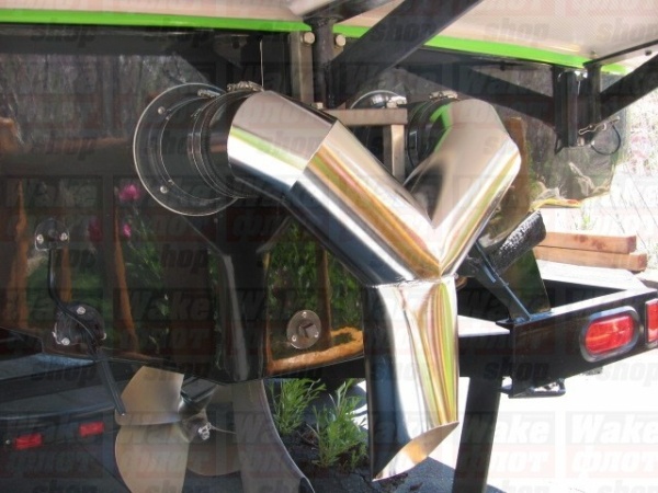 Система чистого выхлопа, FAE exhaust, Nautique Boats, двойной выхлоп, 494819